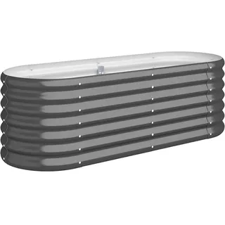 vidaXL Hochbeet 114 x 40 x 36 cm Anthrazit/Grau