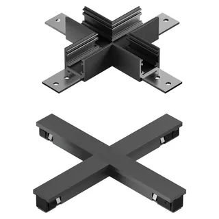 Lucide LINIAL X-Verbinder – 48-Volt-Schienensystem – Satiniertes Gunmetal