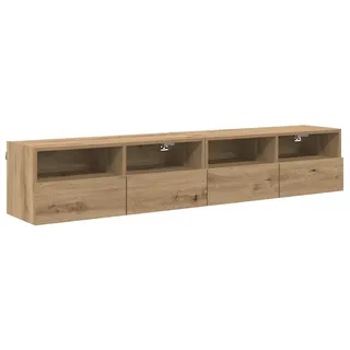 TV-Wandregale 2 pcs Artisan-Eiche 80 x 30 x 30 cm Holzwerkstoff - Braun