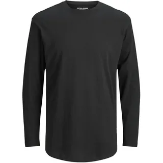 JACK & JONES Jjenoa Tee O-Hals Noos Langarmshirt, Schwarz, L EU