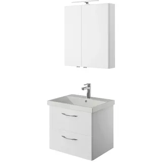 Pelipal Badezimmer , Weiß Hochglanz , Holzwerkstoff , 2 Schubladen , 60 cm , Made in Germany , hängend, Typenvielfalt , Badezimmer, Badmöbelsets & Badmöbelserien, Badmöbel-Sets