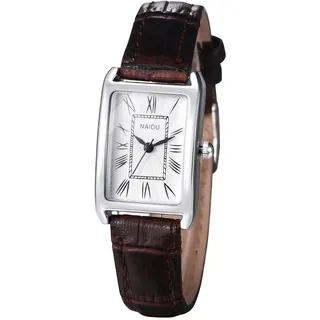 Avaner Uhren Damen Leder Rechteckig: Armbanduhr Kleine Uhr PU Uhrenarmband mit römischen Ziffern Vintage Damenuhr Analog Quarz Uhr für Frauen