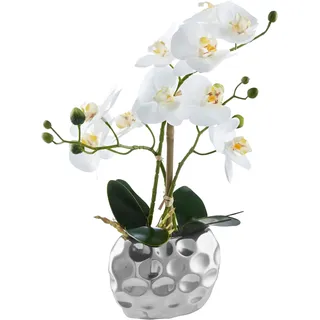 OTTO home "Orchidee, inklusive Übertopf aus Keramik in schwarz oder silberfarben", Kunstorchidee, BESTSELLER, 38 oder 55cm hoch,