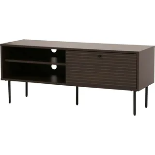 MCW TV-Rack N78 Skandinavischer Stil Metall Holz Melamin 50x120x40cm Dunkelbraun