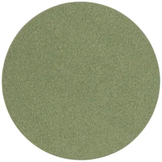 Snapstyle Alma Hochflorteppich Ø 160 cm Grün Meliert