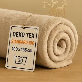 StoffBook BÄRCHENFELL TEDDYFELL FELL STOFF FELLIMITAT (Camel, 100x155cm)