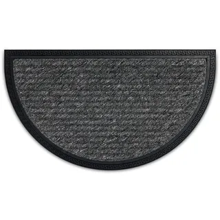 Astra Türmatte Border Star 40 cm x 70 cm halbrund Grau