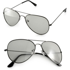 Ganzoo 2er Set 3D Brillen (Pilotenbrille) für passives 3D TVs, PC-Spiele oder Kino RealD, Passivbrille (zirkular polarisiert) Farbe: schwarz, Marke
