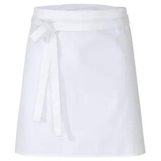 DESERMO 5er Set Premium Schürze 50x80cm (LxB) | Hochwertige Kochschürze-Damen-Herren aus Baumwollmischung | Bequeme Kellnerschürze schützt beim Kochen, Backen | Stoffgewicht 210g/m2 (Weiß)