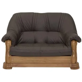 Max Winzer 2-Sitzer-Sofa , Braun , Leder, Holz , Echtleder , Rindleder , Eiche , massiv , Füllung: Polyetherschaumkern , 144x95x94 cm , Goldenes M, Made in Europe , Rücken echt , Wohnzimmer, Sofas & Couches, Sofas, Ledersofas