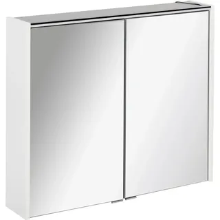 Fackelmann Spiegelschrank Denver Weiß 80 cm mit Softclose Türen