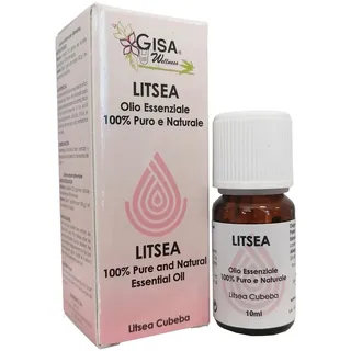 Gisa Wellness - LITSEA - Konventionelles Ätherisches Öl - 100% Rein und Natürlich - [10ml] - Ideal für Aromatherapie und Körperpflege - Raumduft - Hergestellt in Italien