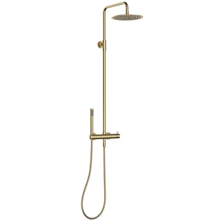 Marwell Stangenbrause-Set »Classico« Edelstahl Regendusche, 88-118x20cm, mit höhenverstellbarer Duschstange, goldfarben