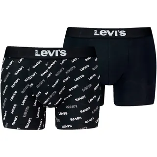 Levi's® Boxershorts, (2er-Pack), mit stilvoller Musterung, schwarz-weiß