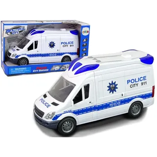Lean Toys Polizeifunkwagen Polizeiradio Autolicht Soundeffekte Polizeiauto Auto, Größe:UNIVERSAL