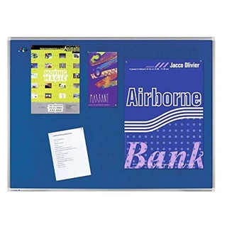 Legamaster Premium Textiltafel - blau - 90x120cm - Pinnwand zum Aufhängen inklusive Wandhalterung - aus Filz mit Aluminiumrahmen zum Anheften von Notizen