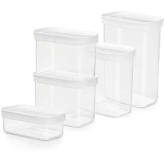 Emsa Frischhaltedose transparent rechteckig 1 l 5-teiliges Set
