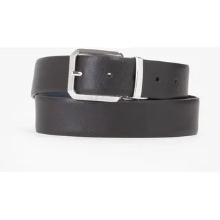 Valentino Leder Gürtel Marnier Pin Buckle Belt W105 Nero/Blu schwarz dunkelblau kürzbar wendbar