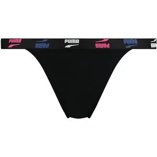 PUMA Damen Tanga Brief Bikini Bottoms, Black Combo, M EU