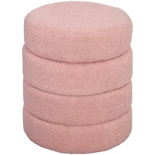 Homcom Sitzhocker Rund 40 x 45 x 40 cm Rosa
