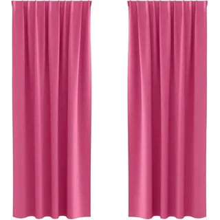 vidaXL Verdunkelungs-Vorhänge mit Ringen 2 STK. Helles Pink Polyester