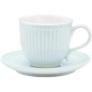 Greengate Tasse mit Untersetzer Alice Pale Blue
