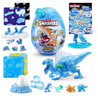 Zuru Smashers Mega Jurassic Light Up Ice Age (Spinosaurus) Spielfigur 3 Jahre Silber
