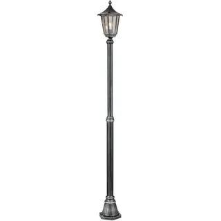 Orion Leuchten Außen Mastleuchte 211cm 100W E27 Schwarz-Silber
