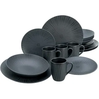 CreaTable Vesuvio Kombiservice 16-tlg. schwarz