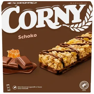 CORNY Schoko Müsliriegel Mandeln Erdnüssen und Bienenhonig 150g