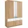 Drehtürenschrank Bremen 136 x 199 x 58 cm Beige