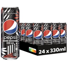 Bild von Zero Zucker [Eintracht Frankfurt Edition] Das zuckerfreie Erfrischungsgetränk von Pepsi ohne Kalorien, Koffeinhaltige Cola in der Dose, EINWEG Dose (24 x 0,33 l)