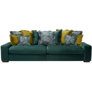 Landscape Bigsofa , Dunkelgrün , Holz , Buche , Hartholz , Füllung: Schaumstoff,Schaumstoff , 289x90x115 cm , Made in EU, Handmade in Europe , Rücken echt , Wohnzimmer, Sofas & Couches, Sofas, Textilsofas