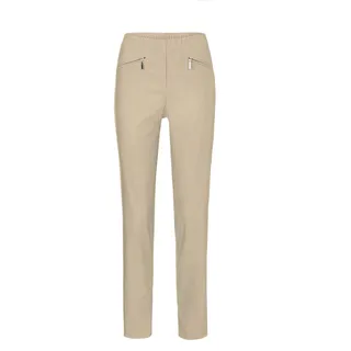2-in-1-Hose GOLDNER "Schlupfhose LOUISA mit Steppnähten", Damen, Gr. 38, N-Gr, lila (sand), Obermaterial: 67% Baumwolle CO. 28% Polyamid PA. 5% Elasthan EL., Hosen 2-in-1-Hose, Ohne
