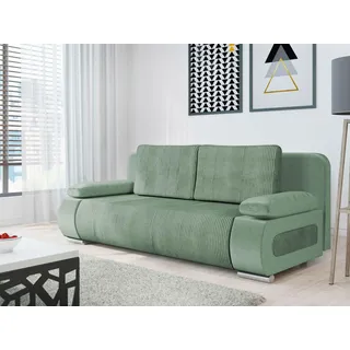 Mirjan24 Schlafcouch Cord 2-Sitzer Grün