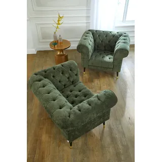 Guido Maria Kretschmer Home&Living Loveseat »Tinnum Loveseat, Chesterfield Sessel« Guido Maria Kretschmer Home&Living olive