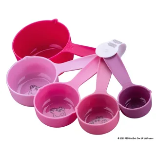 Dr. Oetker Messlöffel-Set Peppa Wutz – Präzises Messen und kinderfreundliches Design mit Peppa Pig – Perfekt für kleine Bäcker und Bäckerinnen, Rosa