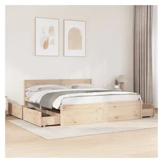 vidaXL Massivholzbett ohne Matratze 200x200 cm Kiefer