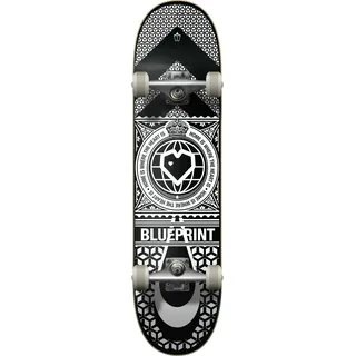 Centrano Blueprint Home Heart Skateboard Komplettboard Mehrfarbig 8"