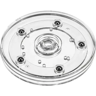 HJZHII 10cm Acryl Drehteller,Klein Lazy Susan,Mini Drehteller Torte Organizer Kunststoff Lager Drehbarer Vorratsschrank Drehlager Durchsichtig für Küchen Kuchen Gewürzregal Doll Puppe Tasse