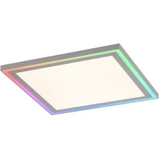 JUST LIGHT Deckenleuchte "EDGING", weiß, 2, 1 Stk., Leuchten, LED, CCT - über Fernbedienung, RGB-Rainbow, dimmbar, Funk inkl., Deckenleuchte