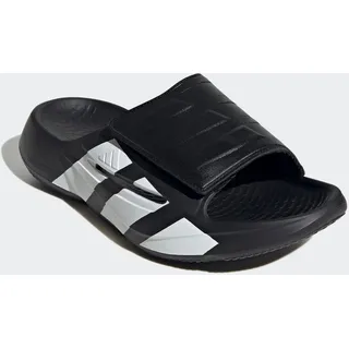 Badesandale ADIDAS SPORTSWEAR "LIGHTBLAZE ADILETTE", Damen, Gr. 44,5, schwarz-weiß (core schwarz, cloud weiß, cloud weiß), Synthetik, Schuhe Badesandale, Badelatschen