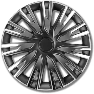 PETEX Radkappe 16 Zoll 4 Stück Schwarz/Silber