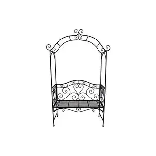 Garden Pleasure Gartenbank COLIMA 504663 schwarz Metall 124,0 cm