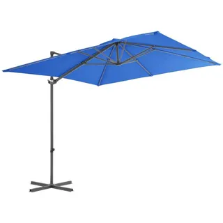 vidaXL Ampelschirm mit Stahlmast 250 x 250 cm azurblau 46991