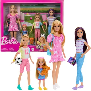 Barbie Schwestern-Puppenset mit Kleidung und Accessoires, mit , Skipper, Stacie und Chelsea, Modepuppe, Weiblich, 3 Jahr(e), Mädchen, 300 mm, 50 g