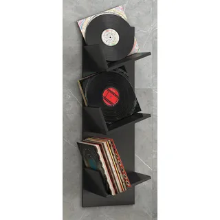 VCM Wandregal 33 cm Schwarz