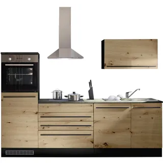 BASIC by Balculina Winkelküche L-Form 260 cm Anthrazit Eiche Artisan