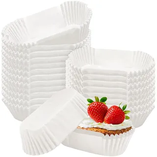 1000 Stück Mini- und Standard-Kastenform-Futter - Einweg-Backpapier-Kastenform-Futter zum Backen, Antihaft-kleine Kastenform-Futter für Haushaltsbacken & Feiertags-Leckereien (Weiß, L)