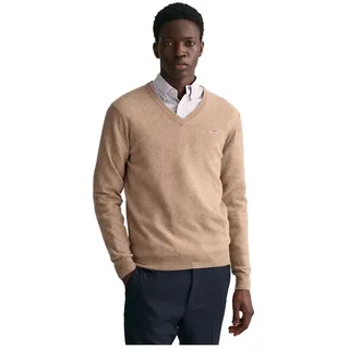 GANT Superfine Lambswool Pullover mit V-ausschnitt - Braun - L